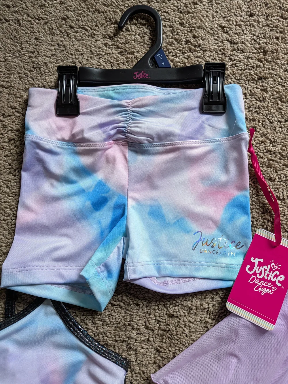 Justice Dance Lavender & Pastel Tie-Dye Girls' Dancewear Set